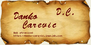 Danko Carević vizit kartica
